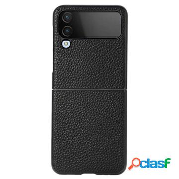 Elegante Custodia in Pelle Samsung Galaxy Z Flip4 5G - Nera