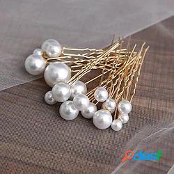 Elegante Nuziale Perle finte / Lega Copricapo con Perle di