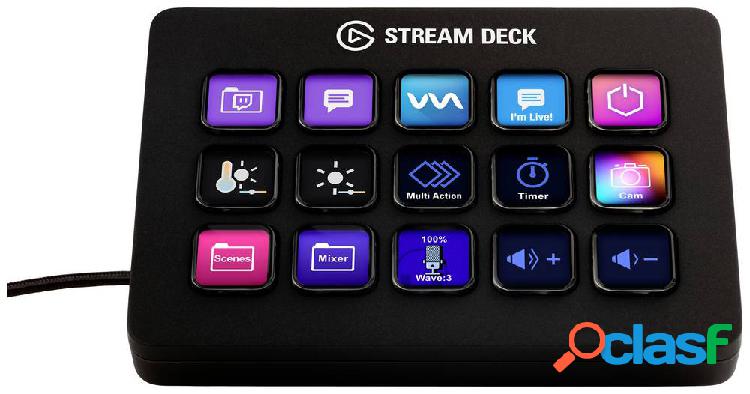 Elgato Stream Deck MK.2 Cablato Streamdeck Nero Illuminato,