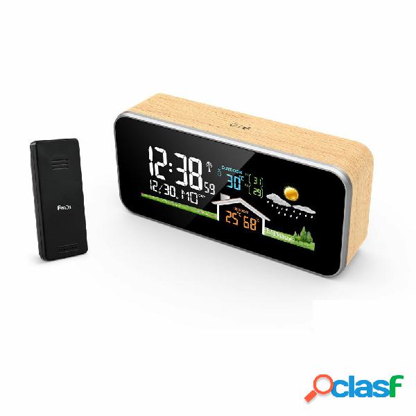 FanJu Alarm Digital Clock Weather Station with Color Display