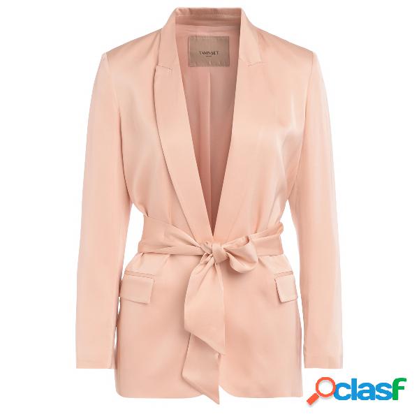 Giacca Twinset in raso rosa