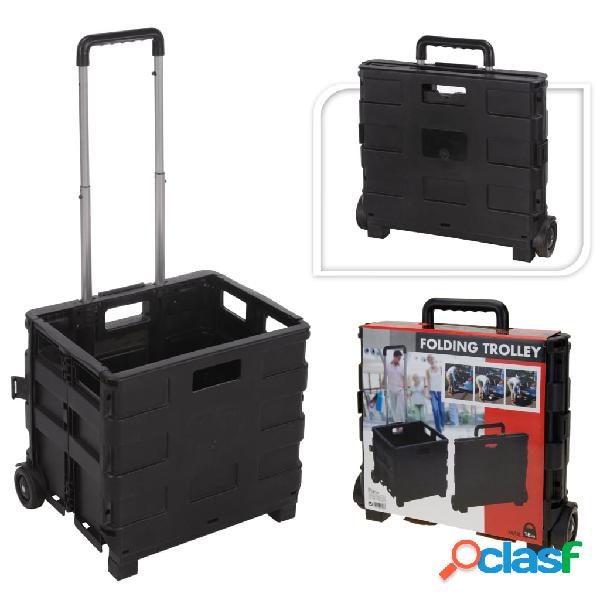 Home&Styling Carrello con Cassa Pieghevole in Alluminio e PP