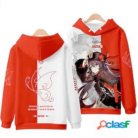 Inspired by Genshin Impact Hutao 100% Polyester Hoodie Anime