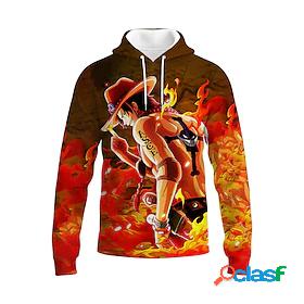 Inspired by One Piece Portgas D. Ace Polyster Anime Cartoon