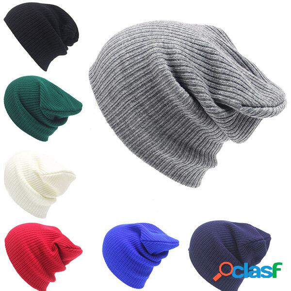 Inverno casuale lavorato a maglia calde Skullies Beanies
