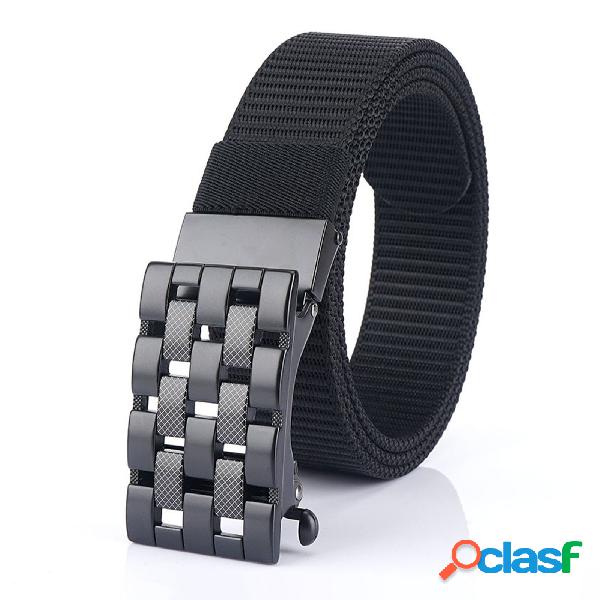 JASSY 120cm Mens Nylon Automatic Buckle Casual Belt Canvas