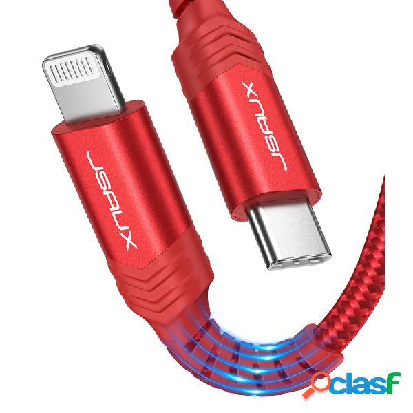JSAUX Nylon MFI da USB-C a PD Type-C per cavo dati di