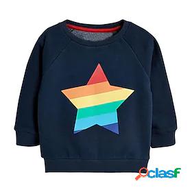 Kids Boys Sweatshirt Long Sleeve Cartoon Graphic Dusty Blue