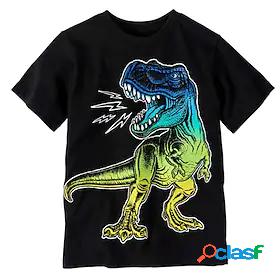 Kids Boys T shirt Short Sleeve 3D Print Crewneck Dinosaur