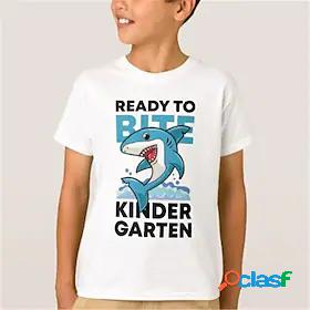 Kids Boys T shirt Short Sleeve 3D Print Crewneck Shark