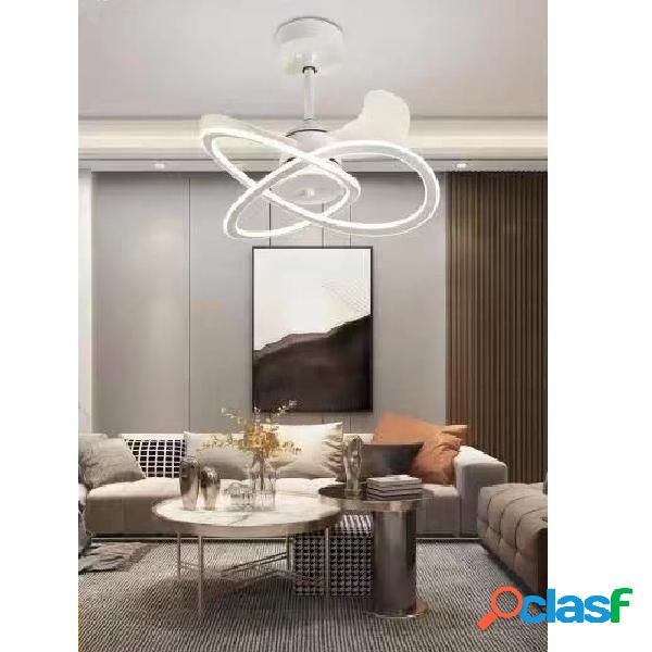 LAMPADARIO MODERNO LED AD INTRECCIO CON VENTILATORE A