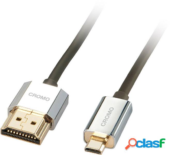 LINDY HDMI Cavo Spina HDMI-A, Spina HDMI Micro-D 2.00 m Nero