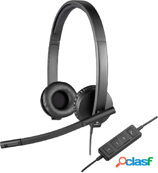 Logitech H570e Computer Cuffie Over Ear via cavo Stereo Nero