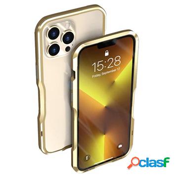 Luphie Bumper Metallico per iPhone 13 Pro - Color Oro