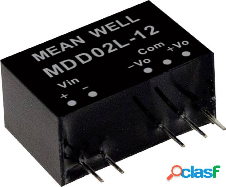 Mean Well MDD02N-12 Modulo convertitore DC / DC 83 mA 2 W