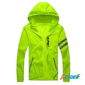 Mens Long Sleeve Windbreaker Running Skin Jacket Full Zip