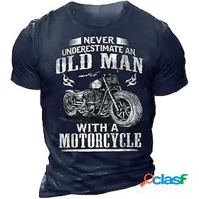 Mens T shirt Tee Graphic Motorcycle 3D Print Crew Neck