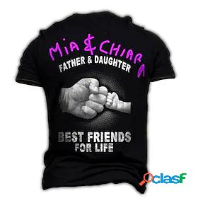 Mens Unisex T shirt Graphic Prints Hand Letter 3D Print Crew