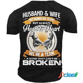 Mens Unisex T shirt Graphic Prints Hand Letter 3D Print Crew
