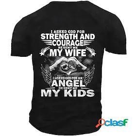 Mens Unisex T shirt Tee Graphic Hand Letter 3D Print Crew