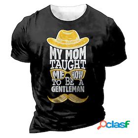 Mens Unisex T shirt Tee Graphic Letter 3D Print Crew Neck