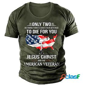 Mens Unisex T shirt Tee Graphic Prints National Flag Letter
