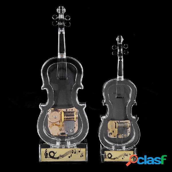 Musica a forma di violino a carica meccanica Scatola Regali