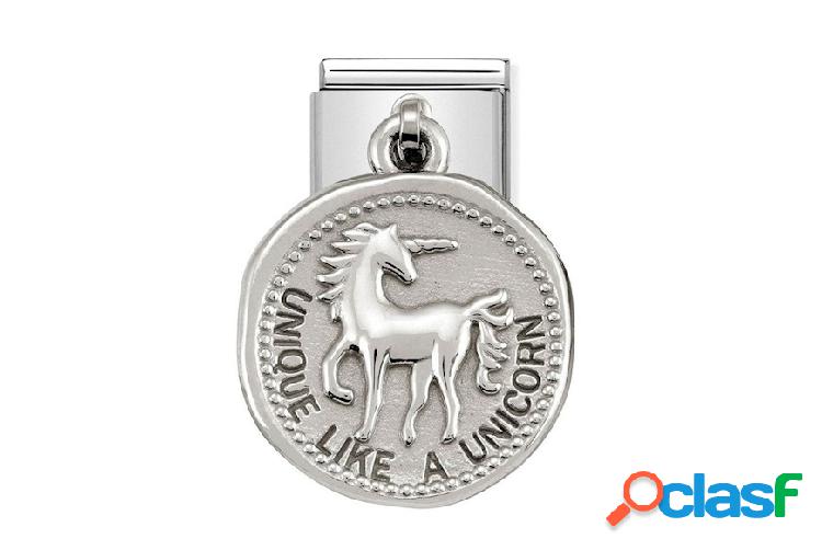 Nomination Unique Like a Unicorn Composable acciaio argento