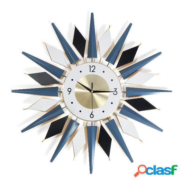 Orologio da parete 3D Diamanti in metallo di lusso Fiore