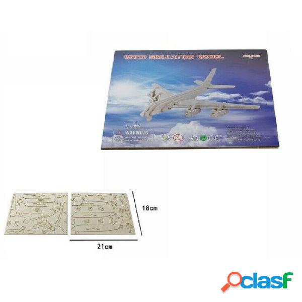 PUZZLE 3D LEGNO AEREO LINEA MODELLINO MODELLISMO COLLEZIONE