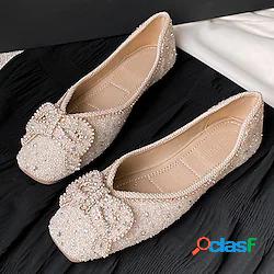 Per donna Ballerine Scarpe formali Con diamantini