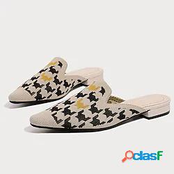 Per donna Ciabatte Scarpe Flyknit Piatto Punta chiusa