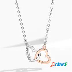 Per donna Collane Moderno Strada Con cuori Collane / Argento