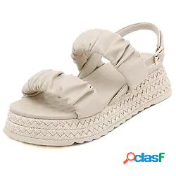 Per donna Sandali Espadrillas Sandali gonfi Zeppa Punta