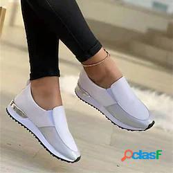 Per donna Scarpe da ginnastica Zeppa PU Banda elastica