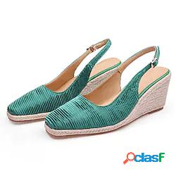 Per donna Tacchi Espadrillas Zeppa Punta chiusa Elegante