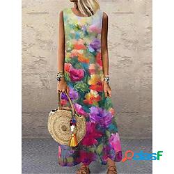Per donna Vestito a trapezio Vestito maxi Fucsia Senza