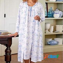 Per donna Vestito due pezzi Vestito longuette Blu Manica