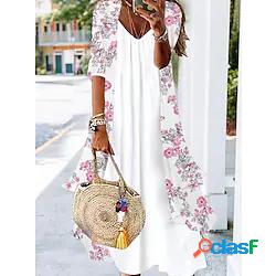Per donna Vestito due pezzi Vestito longuette Rosa Manica
