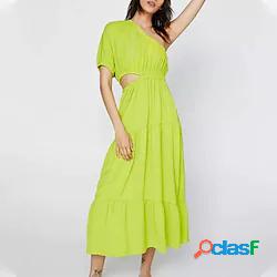 Per donna Vestito tubino Vestito longuette Verde Manica