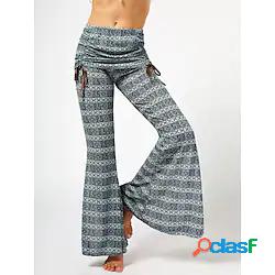 Per donna Vita alta Pantaloni da yoga A zampa Spacco