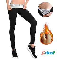 Per donna Vita alta Pantaloni da yoga Ghette Nero Neoprene