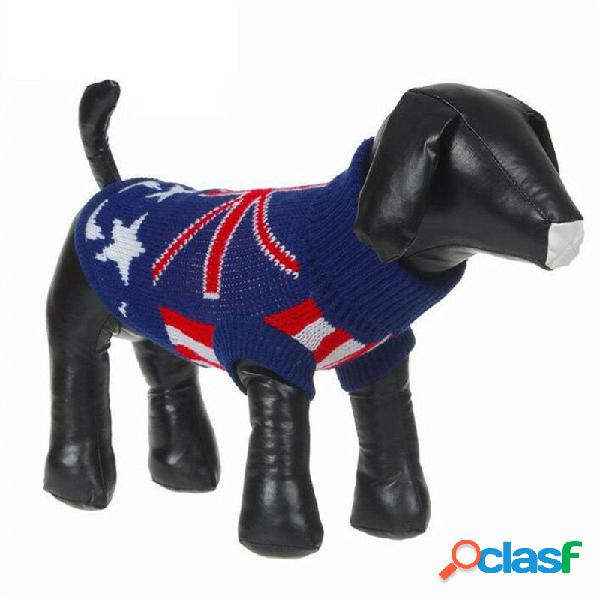 Pet Dog Cat Clothes Maglione Felpa con cappotto invernale UK