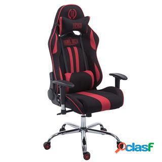 Poltrona Gaming LOGAN TESSUTO, ampia reclinazione, con