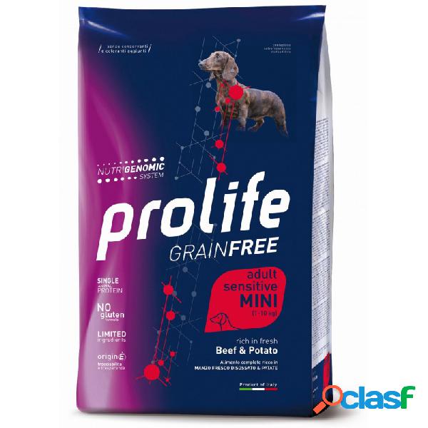 Prolife - Prolife Sensitive Grain Free Mini Con Manzo E