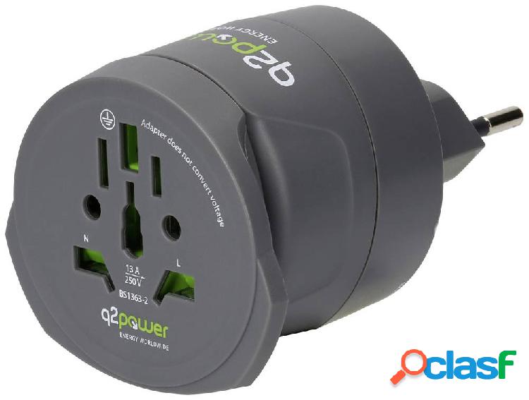 Q2 Power q2-1.300100-TH Adattatore da viaggio