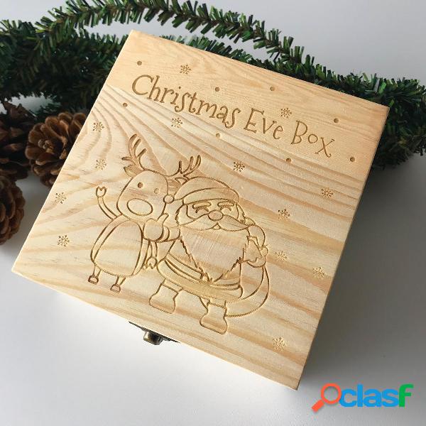 Regalo per la vigilia di Natale in legno Scatola Legno