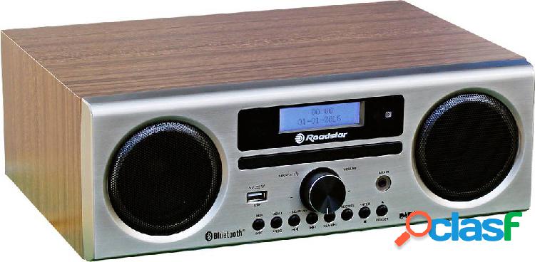Roadstar HRA-9D+BT wood Radio da tavolo FM, DAB, DAB+ DAB+,