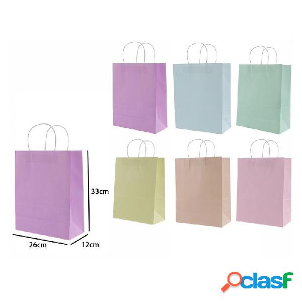 SET 4 PEZZI BUSTE BORSA DA REGALO SACCHETTI CARTA 33X26X12