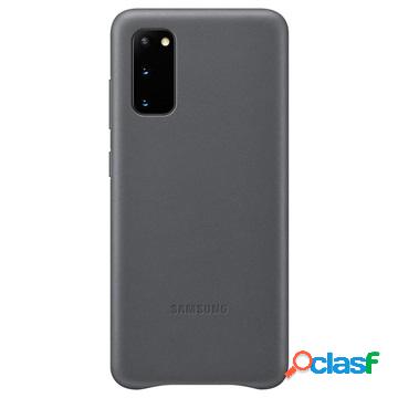 Samsung Galaxy S20 Leather Cover EF-VG980LJEGEU - Grey